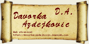 Davorka Azdejković vizit kartica